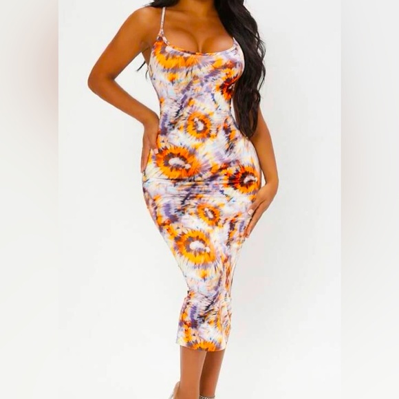 NWOT Tie Dye Bodycon Dress - Picture 1 of 3